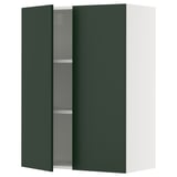 SEKTION Armoire murale 2 portes, blanc/Havstorp vert profond, 30x15x40 "
