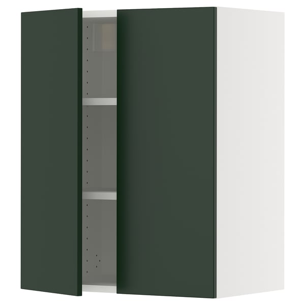 SEKTION Armoire murale 2 portes, blanc/Havstorp vert profond, 24x15x30 "