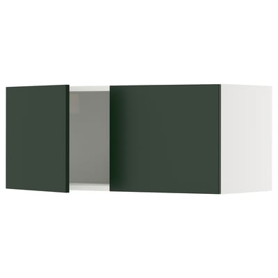 SEKTION Armoire murale 2 portes, blanc/Havstorp vert profond, 36x15x15 "