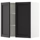 SEKTION Armoire murale 2 portes, blanc/Lerhyttan teinté noir, 30x15x30 "