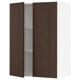 SEKTION Armoire murale 2 portes, blanc/Sinarp brun, 30x15x40 "