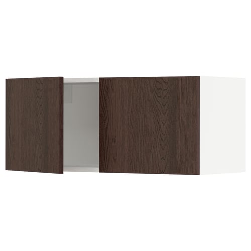 SEKTION Armoire murale 2 portes, blanc/Sinarp brun, 36x15x15 "