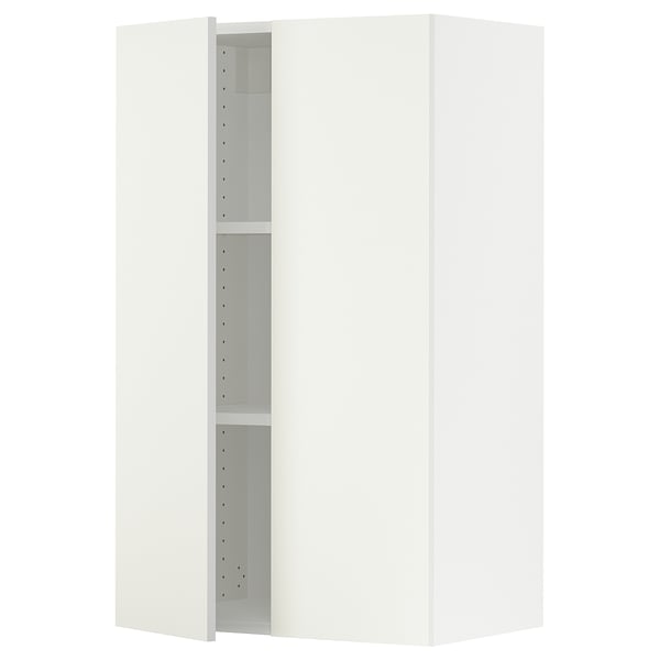 SEKTION Armoire murale 2 portes, blanc/Vallstena blanc, 24x15x40 "