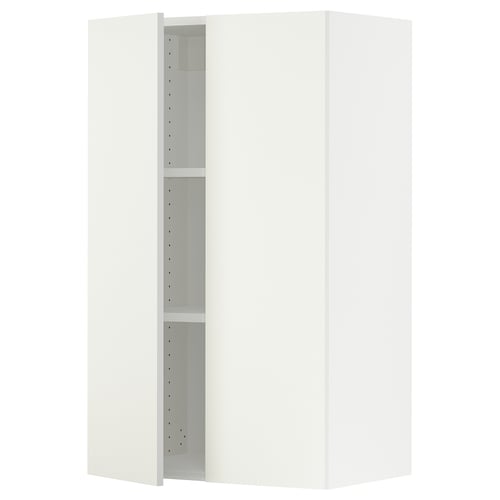 SEKTION Armoire murale 2 portes, blanc/Vallstena blanc, 24x15x40 "