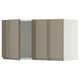 SEKTION Armoire murale 2 portes, blanc/Voxtorp gris-brun foncé ultrabrillant, 36x15x20 "