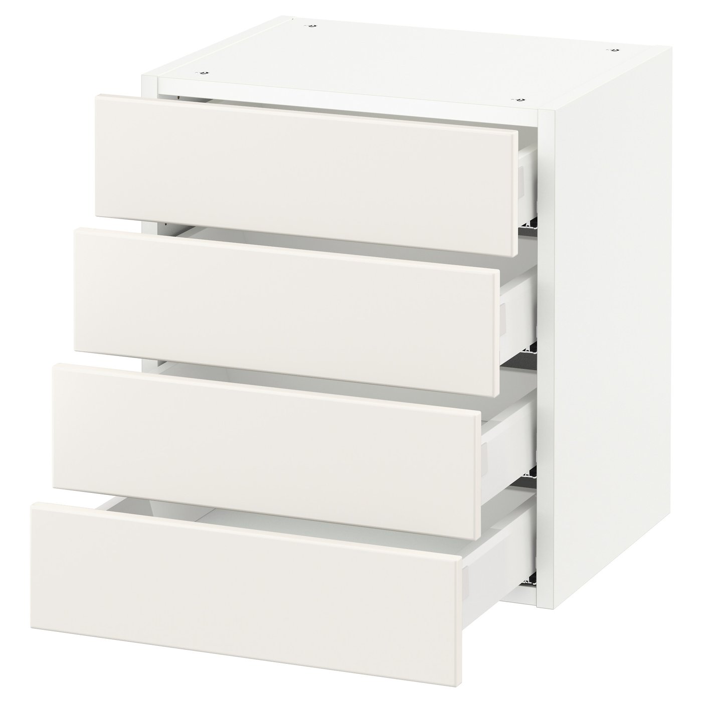 SEKTION armoire murale 4 tiroirs, blanc Maximera/Veddinge blanc