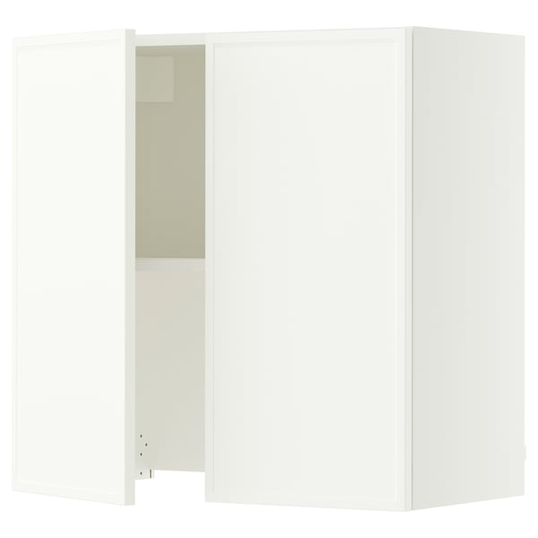 SEKTION Armoire murale à hotte intégrée, blanc/Aspudden blanc mat, 30x15x30 "