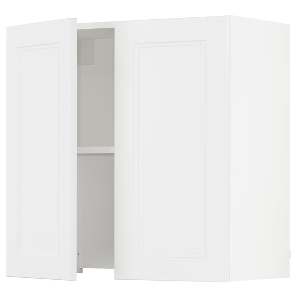 SEKTION Armoire murale à hotte intégrée, blanc/Axstad blanc mat, 30x15x30 "