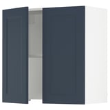 SEKTION Armoire murale à hotte intégrée, blanc Axstad/mat bleu, 30x15x30 "