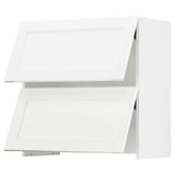 SEKTION Armoire murale à hotte intégrée, blanc Enköping/blanc effet bois, 30x15x30 "