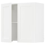 SEKTION Armoire murale à hotte intégrée, blanc Enköping/blanc effet bois, 30x15x30 "