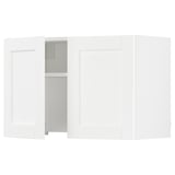 SEKTION Armoire murale à hotte intégrée, blanc Enköping/blanc effet bois, 30x15x20 "