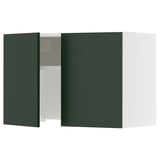 SEKTION Armoire murale à hotte intégrée, blanc/Havstorp vert profond, 30x15x20 "