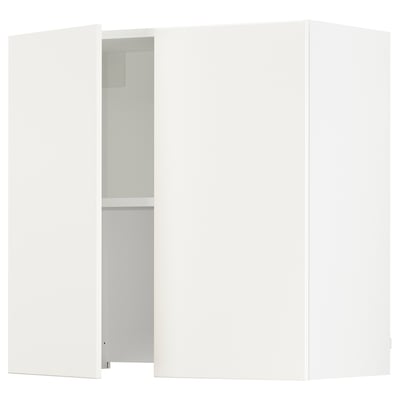 SEKTION Armoire murale à hotte intégrée, blanc/Veddinge blanc, 30x15x30 "