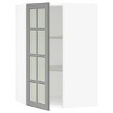 SEKTION Armoire murale ang+tblts/pte vit, blanc/Bodbyn gris, 26x15x40 "