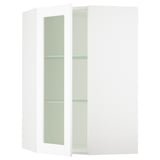 SEKTION Armoire murale ang+tblts/pte vit, blanc Enköping/blanc effet bois, 26x15x40 "