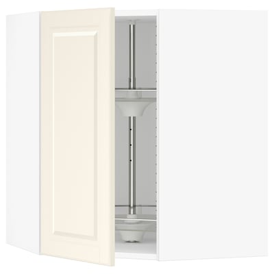 SEKTION Armoire murale angle +rgt pivotant, blanc/Bodbyn blanc cassé, 26x15x30 "