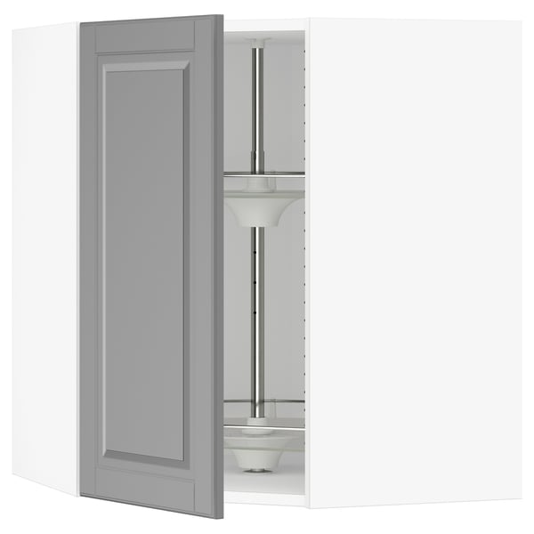 SEKTION Armoire murale angle +rgt pivotant, blanc/Bodbyn gris, 26x15x30 "