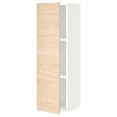 SEKTION Armoire murale, blanc/Askersund effet frêne clair, 12x15x40 "