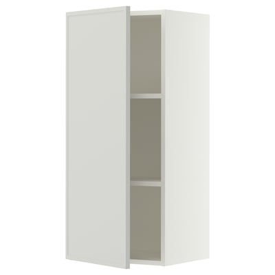 SEKTION Armoire murale, blanc/Aspudden gris clair, 18x15x40 "