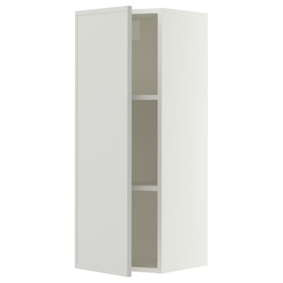 SEKTION Armoire murale, blanc/Aspudden gris clair, 15x15x40 "