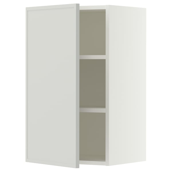 SEKTION Armoire murale, blanc/Aspudden gris clair, 18x15x30 "