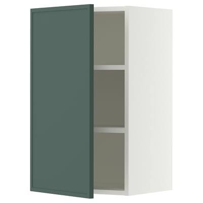 SEKTION Armoire murale, blanc/Aspudden gris-vert foncé, 18x15x30 "