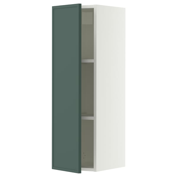 SEKTION Armoire murale, blanc/Aspudden gris-vert foncé, 12x15x40 "