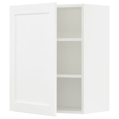 SEKTION Armoire murale, blanc Enköping/blanc effet bois, 24x15x30 "