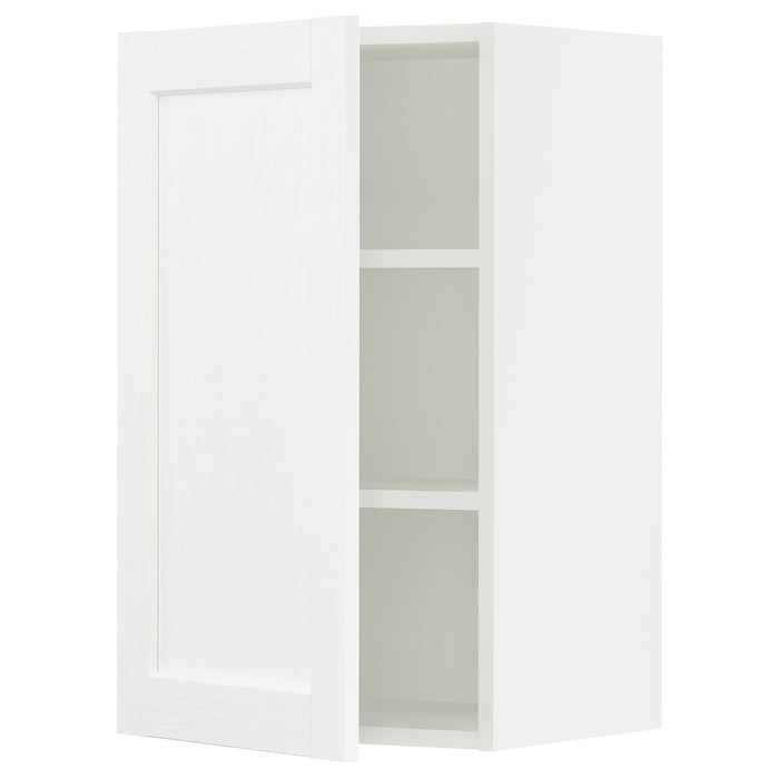 SEKTION armoire murale, blanc Enköping/blanc effet bois, 46x37x76 cm