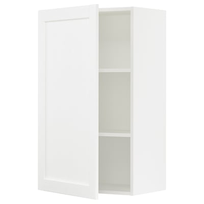 SEKTION Armoire murale, blanc Enköping/blanc effet bois, 24x15x40 "