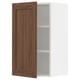 SEKTION Armoire murale, blanc Enköping/brun effet noyer, 18x15x30 "