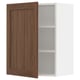 SEKTION Armoire murale, blanc Enköping/brun effet noyer, 24x15x30 "