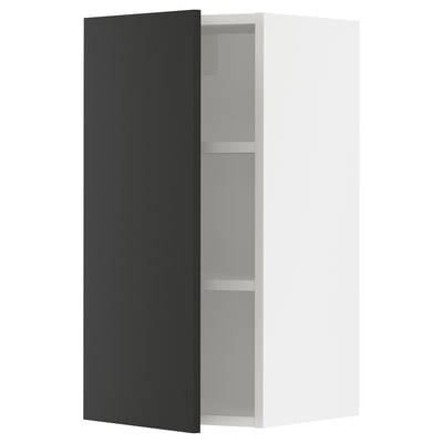 SEKTION Armoire murale, blanc/Nickebo anthracite mat, 15x15x30 "