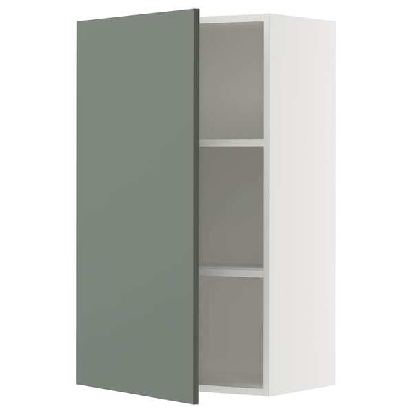 SEKTION Armoire murale, blanc/Nickebo gris -vert mat, 24x15x40 "