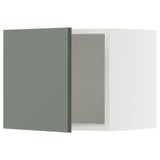 SEKTION Armoire murale, blanc/Nickebo gris -vert mat, 18x15x15 "