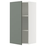 SEKTION Armoire murale, blanc/Nickebo gris -vert mat, 21x15x40 "