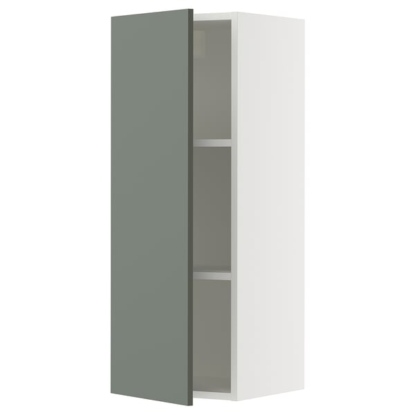 SEKTION Armoire murale, blanc/Nickebo gris -vert mat, 15x15x40 "