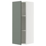 SEKTION Armoire murale, blanc/Nickebo gris -vert mat, 15x15x40 "