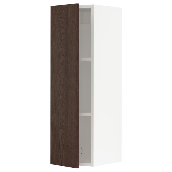 SEKTION Armoire murale, blanc/Sinarp brun, 12x15x40 "