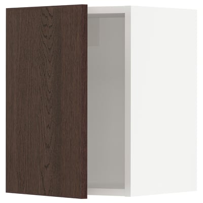 SEKTION Armoire murale, blanc/Sinarp brun, 15x15x20 "