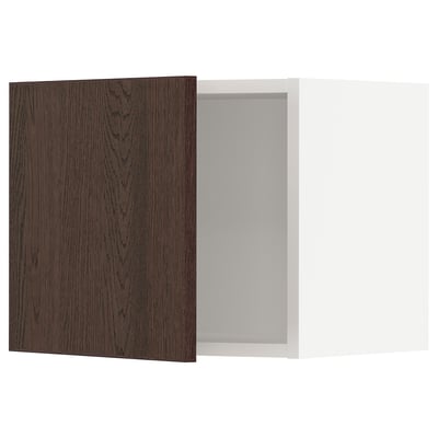 SEKTION Armoire murale, blanc/Sinarp brun, 18x15x15 "