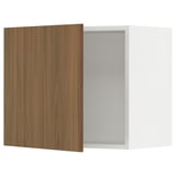 SEKTION Armoire murale, blanc/Tistorp effet noyer foncé, 24x15x20 "