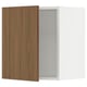SEKTION Armoire murale, blanc/Tistorp effet noyer foncé, 18x15x20 "