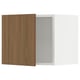 SEKTION Armoire murale, blanc/Tistorp effet noyer foncé, 18x15x15 "