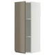 SEKTION Armoire murale, blanc/Voxtorp gris-brun foncé ultrabrillant, 15x15x40 "