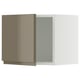 SEKTION Armoire murale, blanc/Voxtorp gris-brun foncé ultrabrillant, 18x15x15 "