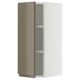 SEKTION Armoire murale, blanc/Voxtorp gris-brun foncé ultrabrillant, 12x15x30 "