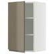 SEKTION Armoire murale, blanc/Voxtorp gris-brun foncé ultrabrillant, 18x15x30 "