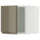 SEKTION Armoire murale, blanc/Voxtorp gris-brun foncé ultrabrillant, 15x15x15 "